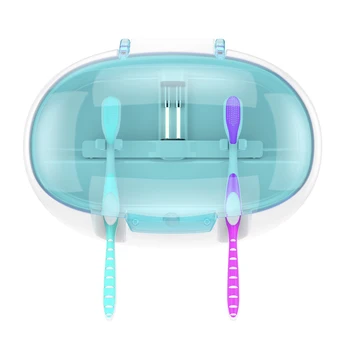 

UV Toothbrush Sanitizer Wall Mounted Toothbrush Holder Sterilizer Disinfection Cleaner Bacteria Prevention Storage Case