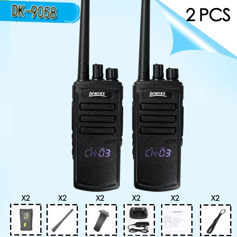 2PCS 2 шт. DONGKE 9058 портативная рация с частотой, двухстороннее радио, рация, охотничий передатчик - Цвет: 2PCS