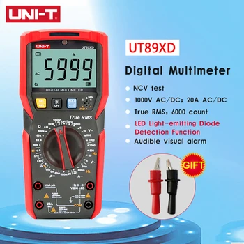 

UNI-T UT89XD True RMS 1000V 20A AC DC Voltmeter Capacitance Resistance Tester with LED Measure Professional Digital Multimeter