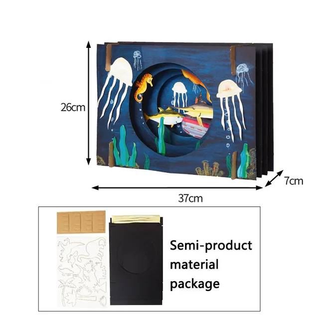 DIY Vast Starry Sky Craft Toys For Children Lovely Dinosaur Children Handmade DIY Crafts For Kids Interactive Educational Toys 5