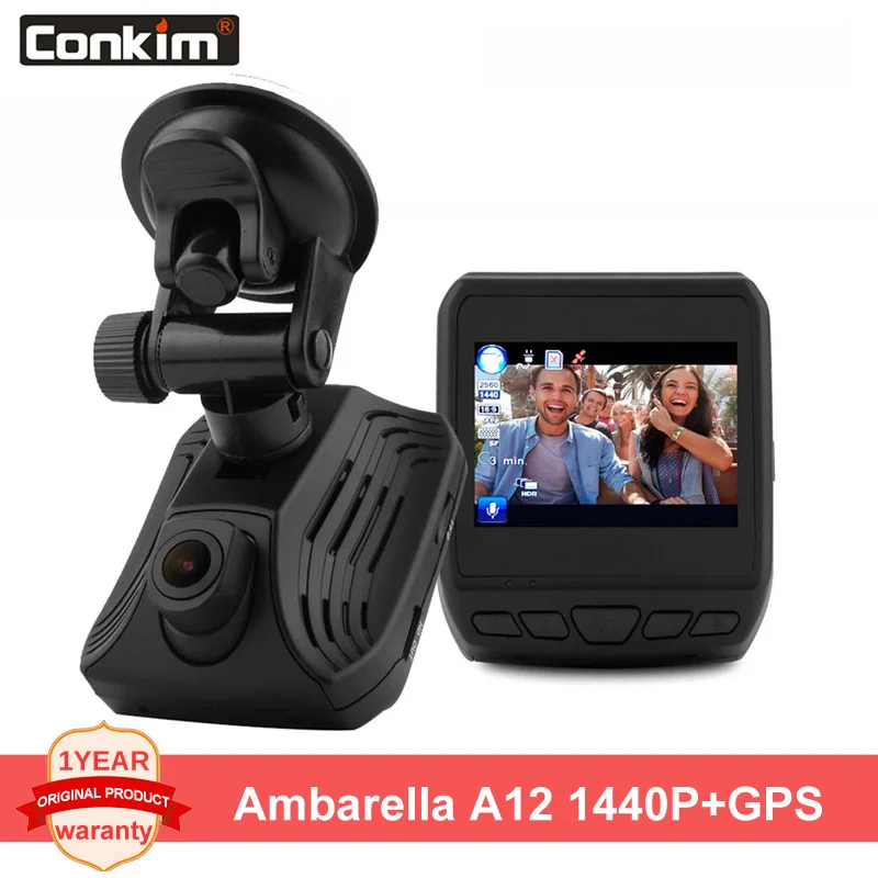 Conkim Dash camera Ambarella A12 1440P супер HD автомобильный Видео Recoder 2 3 &quotlcd Автомобильный