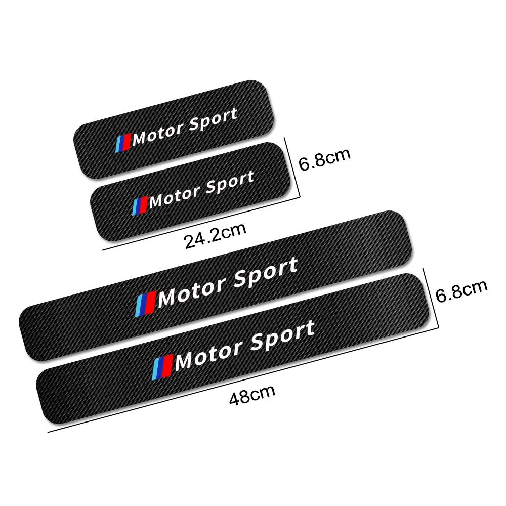 4 шт для мотоспорта автомобилей порога наклейки BMW E46 E90 E60 E39 E36 E87 E92 E91 E34 F30 E10 F20 F25 G30