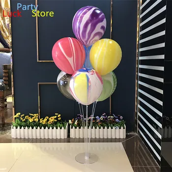 

1set Table floating balloon bracket birthday party outdoor picnic outing scene layout wedding room column decoration