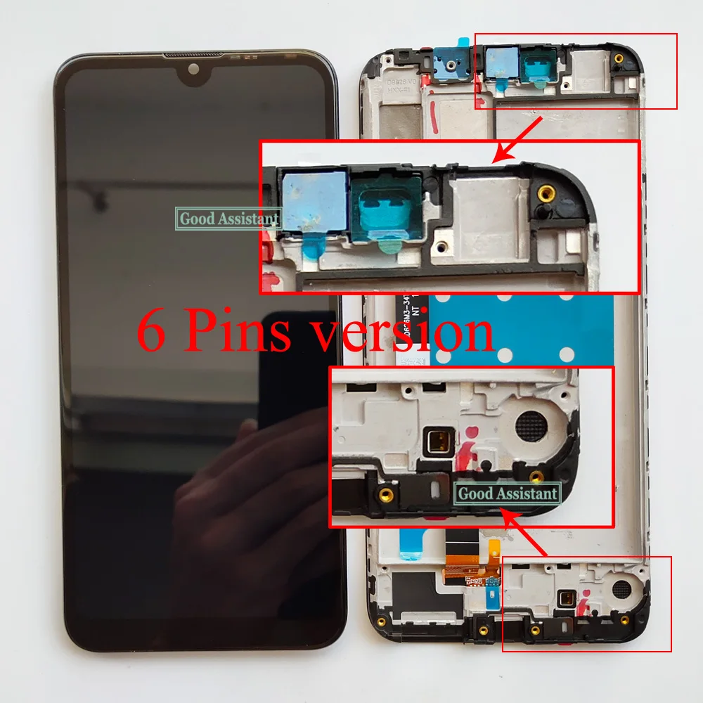 ЖК дисплей 6 3 дюйма для Huawei Y7 2019/Huawei Prime 2019 / Pro сенсорный экран с дигитайзером в