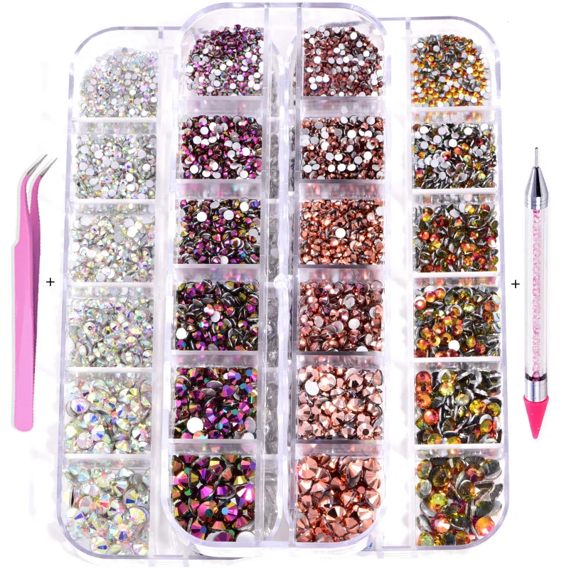 800 Oleeya nail Art Crystal Non Hotfix Rhinestones