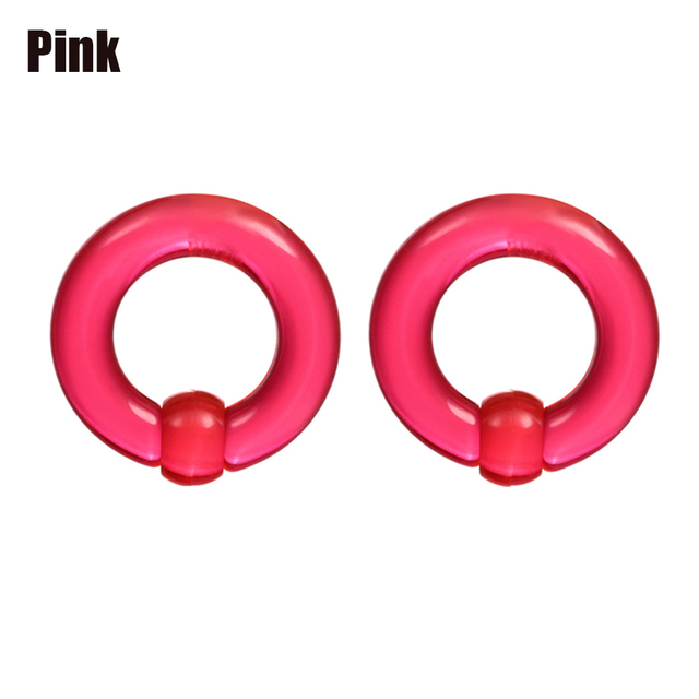 Acrylic BCR Big Large Size Captive Bead Ring Ear Tunnel Plug Expander Gauges Nose Septum Ring Earring Piercing Body Jewelry