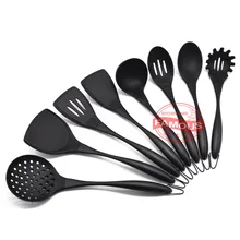 Трансграничной Кухонные принадлежности восемь комплектов Нержавеющая сталь ручка силикагель Кухня посуда Комбинации силикагель кухонная лопатка Spag