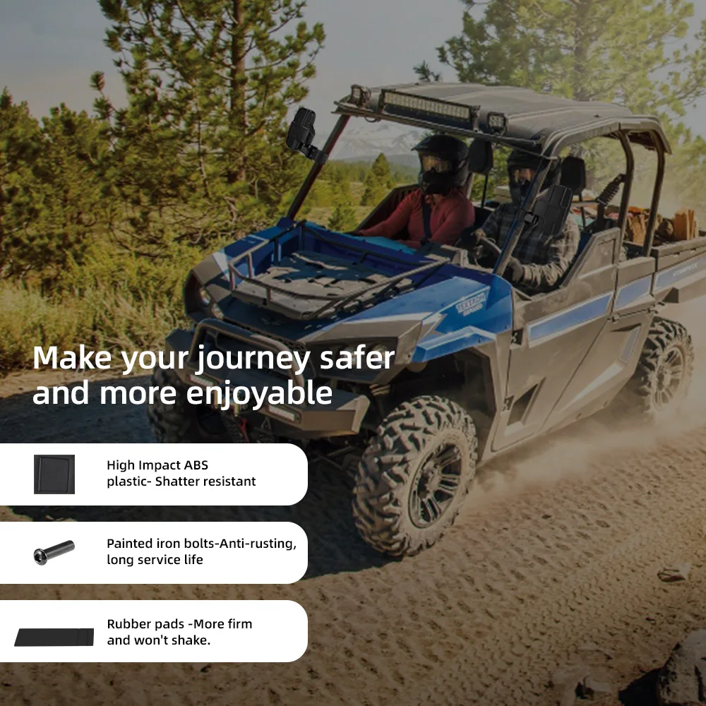 KEMiMOTO 1,7" 2" зеркало utv боковые зеркала заднего вида для Polaris RZR PRO XP 800 900 1000 Ranger для Can Am гоночный автомобиль зеркало