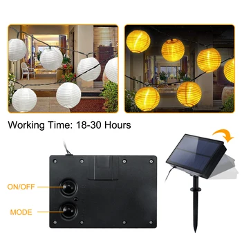 

Solar Fairy Lights Lanterns LED Warm White Lantern Upgrade High Performance Outdoor Waterproof Fairy Lights Party Garden Yard