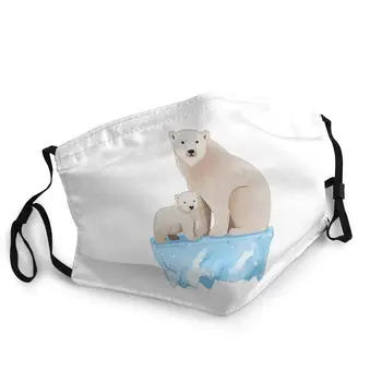 

Polar Bear Family Reusable Face Mask Printed Anti Haze Dustproof Mask Protection Mask Respirator Mouth Muffle