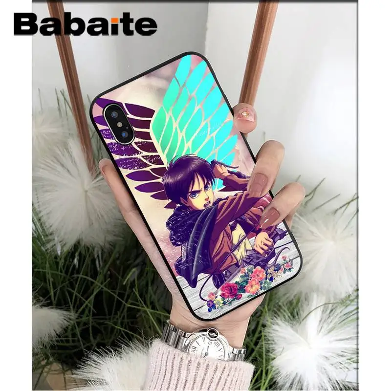 Babaite атака на Титанов аниме Япония черный мягкий чехол для телефона iPhone 8 7 6 6S Plus X XS MAX 5 5S SE XR 11 11pro 11promax - Цвет: A14