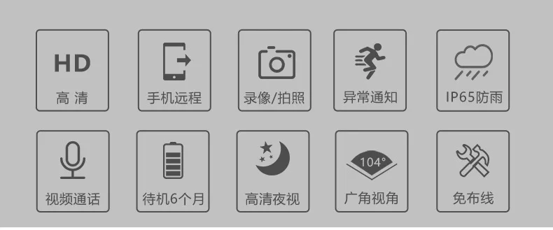 Low-Power Battery Video Camera Smart Video Camera Wireless WiFi Remote Monitor Household Battery Video Camera