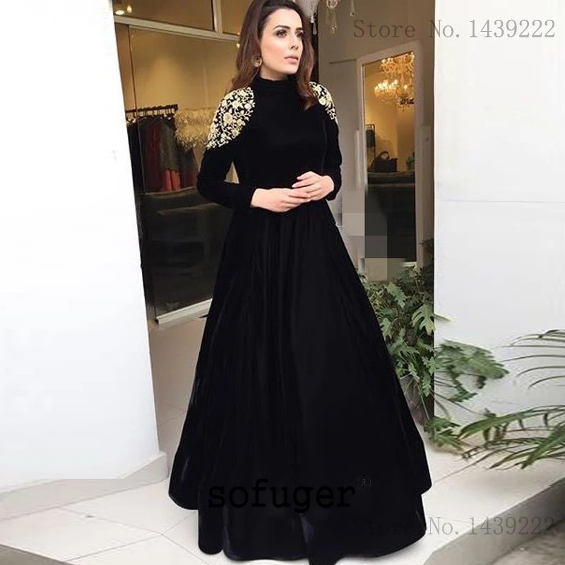 vestido preto veludo longo