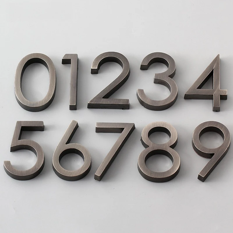 3d Modern 0 To 9 Door Numbers Plaques Signs Apartment Street Hotel Office Door Address Number Stickers Home Number - Door Plates - AliExpress