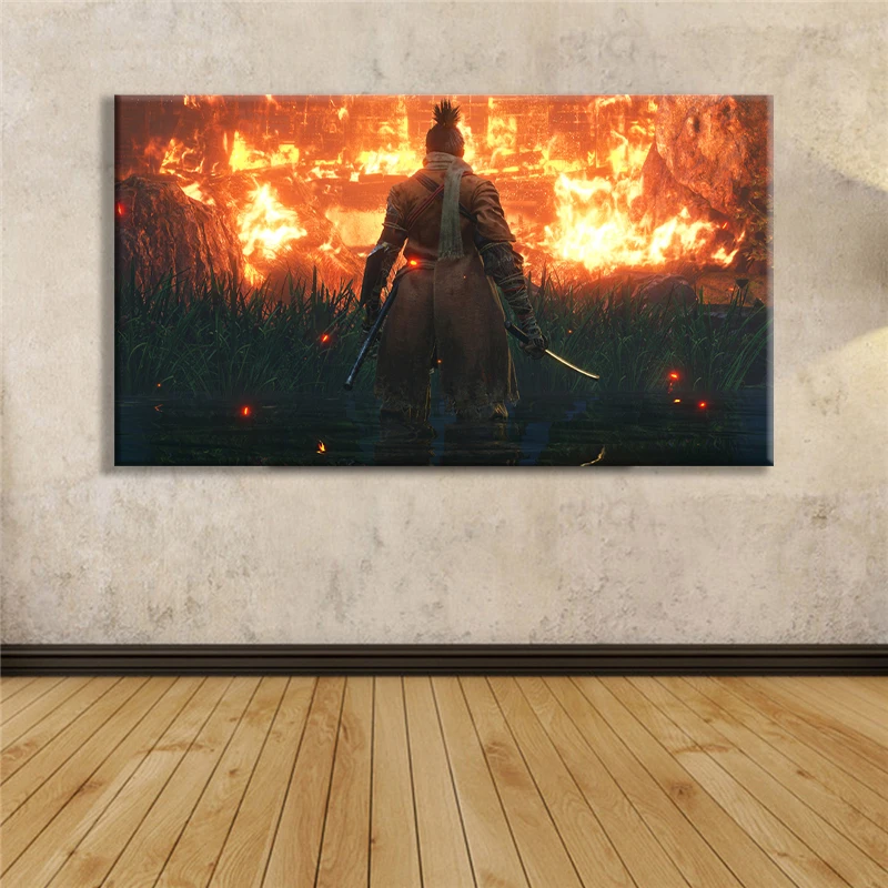 Печать художественной игры искусство SEKIRO тени умирают дважды Постер печать на