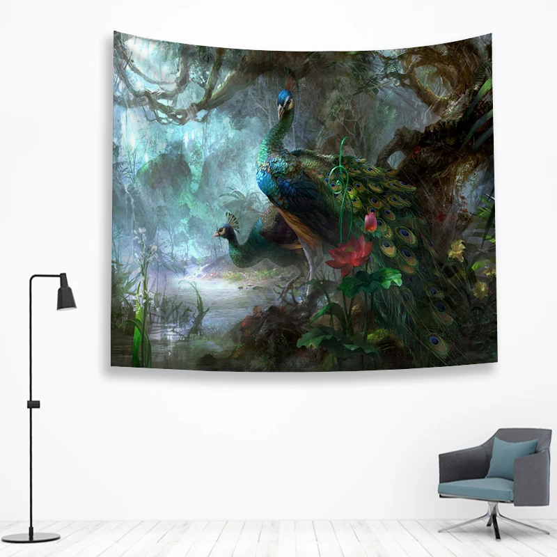 Павлин стены Ttapestry висячие украшения богемный пляжный коврик дом Декор общежития МАНДАЛА ГОБЕЛЕН колдовство хиппи
