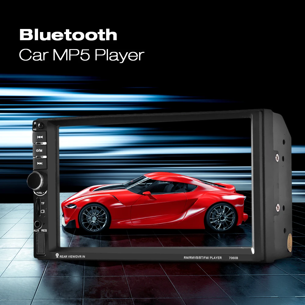 7060B 7-дюймовый автомобильный MP5 плеер Bluetooth HD сенсорный зарядка через usb Android Systerm автомобильный мультимедийный Системы с сзади Камера