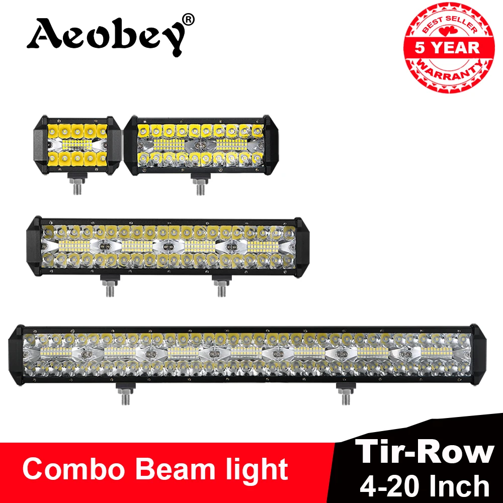 

Aeobey,4"7"12"20" led work light bar,led light bar,4x4 accessories off road for ATV UTV turck 12V 24v led bar for Driving light