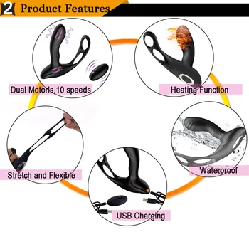 10 Frequency Male Prostate Massager Vibrator Wireless Remote Control Anal Plug G-spot Stimulator Butt Plug Sex Toy for Men 5