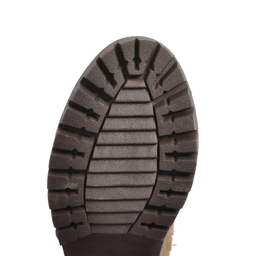 Зимние женские сапоги до колена черные коричневые серые флоковые с закругленным