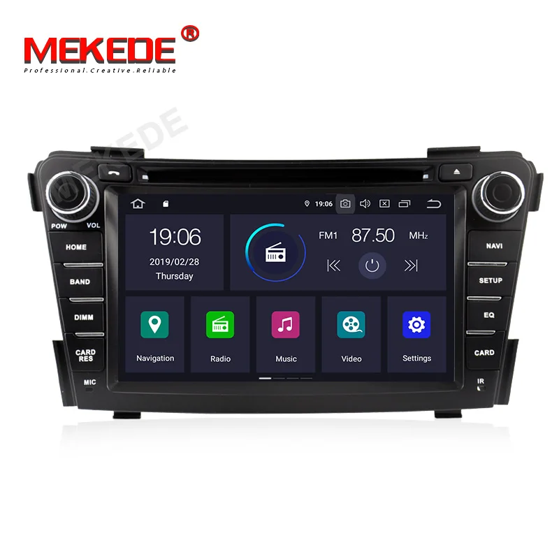 Clearance Android 9.0 2din Car Multimedia Player 7" Touch Screen Autoradio Stereo For HYUNDAI i40 2012-2014 Support Rear View Camera WIFI 1