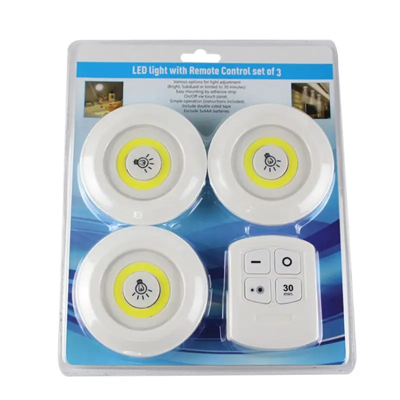 

Remote Control LED Battery Operated Stick On Lights Wireless Cupboards Lights