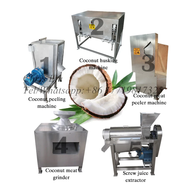 Coconut Meat Grinder Coconut Peeling Machine Coconut Juice Extractor