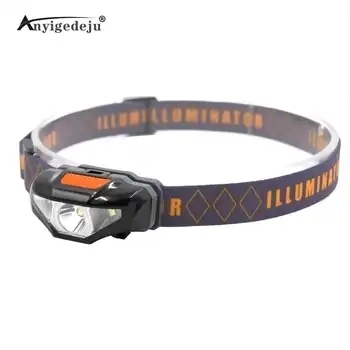 MEGA SALE ❤️ ANYIGEDEJU Mini Head Lamp 3 Modes Waterproof COB LED Flashlight Headlight Headlamp Torch Lanterna with Headband Use AA Battery - discount item 20% OFF Lights & Lighting