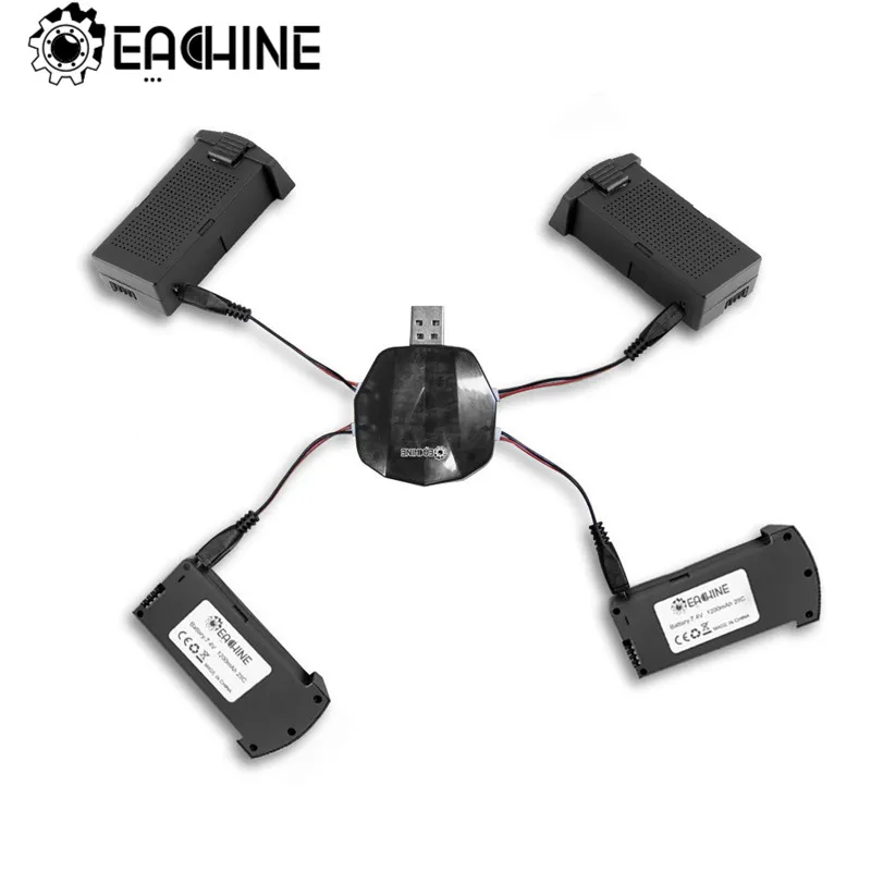 Eachine E520 E520S Дрон Квадрокоптер с дистанционным управлением запасные Запчасти 4 в 1 взаимный обмен данными между компьютером и периферийными устройствами Зарядное устройство зарядным устройством с 7,4 V 1200 мА/ч, 25C LiPo Батарея комбинированный набор