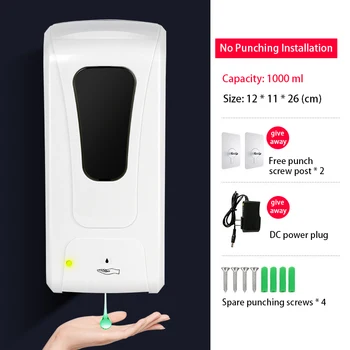 

1000ML Automatic Soap Dispenser Touchless Sensor Hand Sanitizer Detergent Dispenser Wall Mounted For Bathroom Kitchen Tool