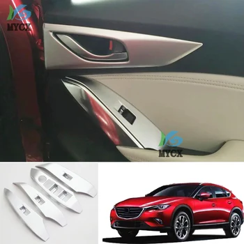 

For Mazda CX-4 CX4 CX 4 2016 2017 2018 ABS Window Lift Switch Button Cover Trims Door Armrest Panel Frame Interior Accessories