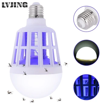 

LED Mosquito Killer Lamp E27 AC85-265V 15W LED Bug Zapper Trap Light Electric Insect Anti Mosquito Repeller Killing Fly Bug Lamp
