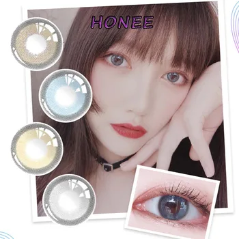 

Dolly Eyelook Cosmetic Contact Lens for Eyes Natural Yearly Use Cosmetic Contacts for Eyes Beautiful Pupil Honee
