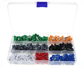 

600 Pcs Copper Wire Crimp Tube Connector Spade Insulated Cord End Cable Wire Terminal Kit DIY Hand Tool Set For 22-10AWG
