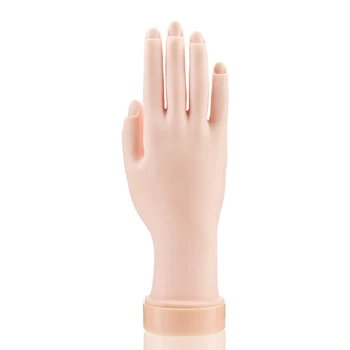 

Nail Practice Hand Model Flexible Movable Silicone Prosthetic Soft Fake Hands for Nail Art Training Display Model Manicure Tools