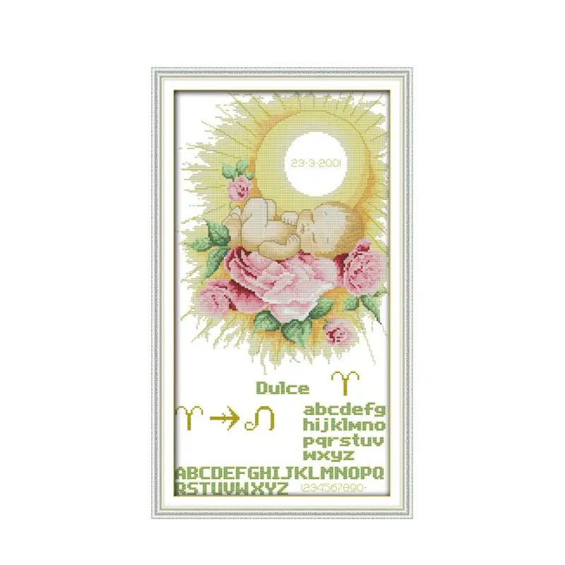 Joy Sunday Набор для вышивки крестом печатная вышивка 11ct штампованные наборы для рукоделия Детские MoonCartoon картины 14ct Счетный крест - Цвет: C019(3)