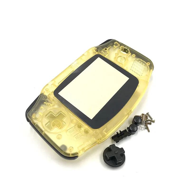 Сменный светящийся Прозрачный чехол для nintendo GBA, чехол для Gameboy Advance, кнопки, отвертка