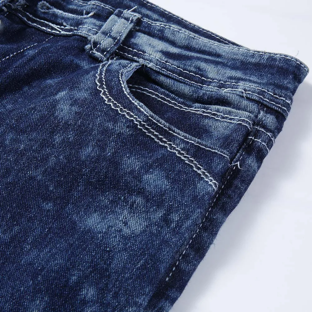 Женские джинсы с высокой талией 2019 Модные женские осенние эластичные плюс свободные джинсовые вышитые повседневные укороченные джинсы 9,20