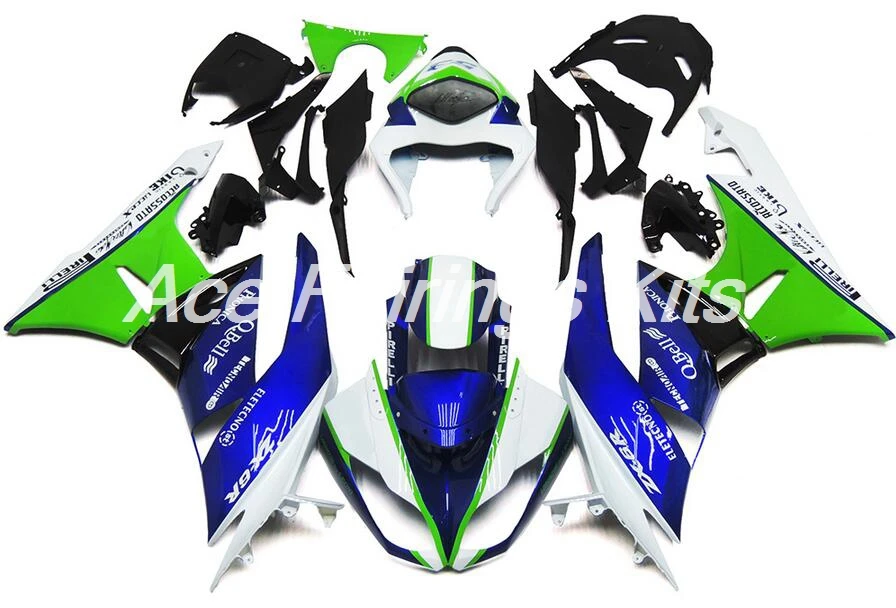 Литья под давлением ABS обтекатель наборы пригодный для Kawasaki ZX6R 2009 2010 2011 2012 Обтекатели ZX-6R 09, 10, 11, 12, ниндзя 636, синий, зеленый