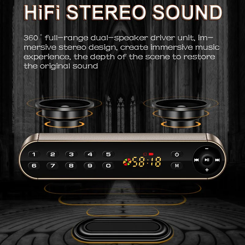 HiFi Bluetooth динамик Портативный беспроводной супер бас двойной динамик s Саундбар с микрофоном TF FM радио USB звуковая колонка