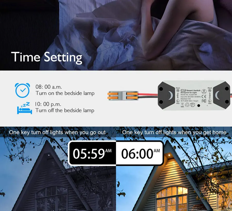 Умный переключатель света Wi-Fi беспроводной переключатель Tuya RF/App пульт дистанционного управления модули домашней автоматизации работают с Alexa Google