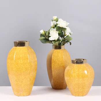 

Art Chinese Style Ceramics Vase Simple Luxury Creative Modern Dining Table Home Vase Jarrones Living Room Decor Craft DA60HP