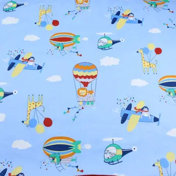 

160CM*50CM airplane Cotton Fabric Patchwork baby Quilting bedding Sewing Clothing quilting Needlework crafts Material cloth