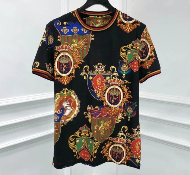 

2020 spring 20ss crown badge print famous tee t shirts brand clothing for men