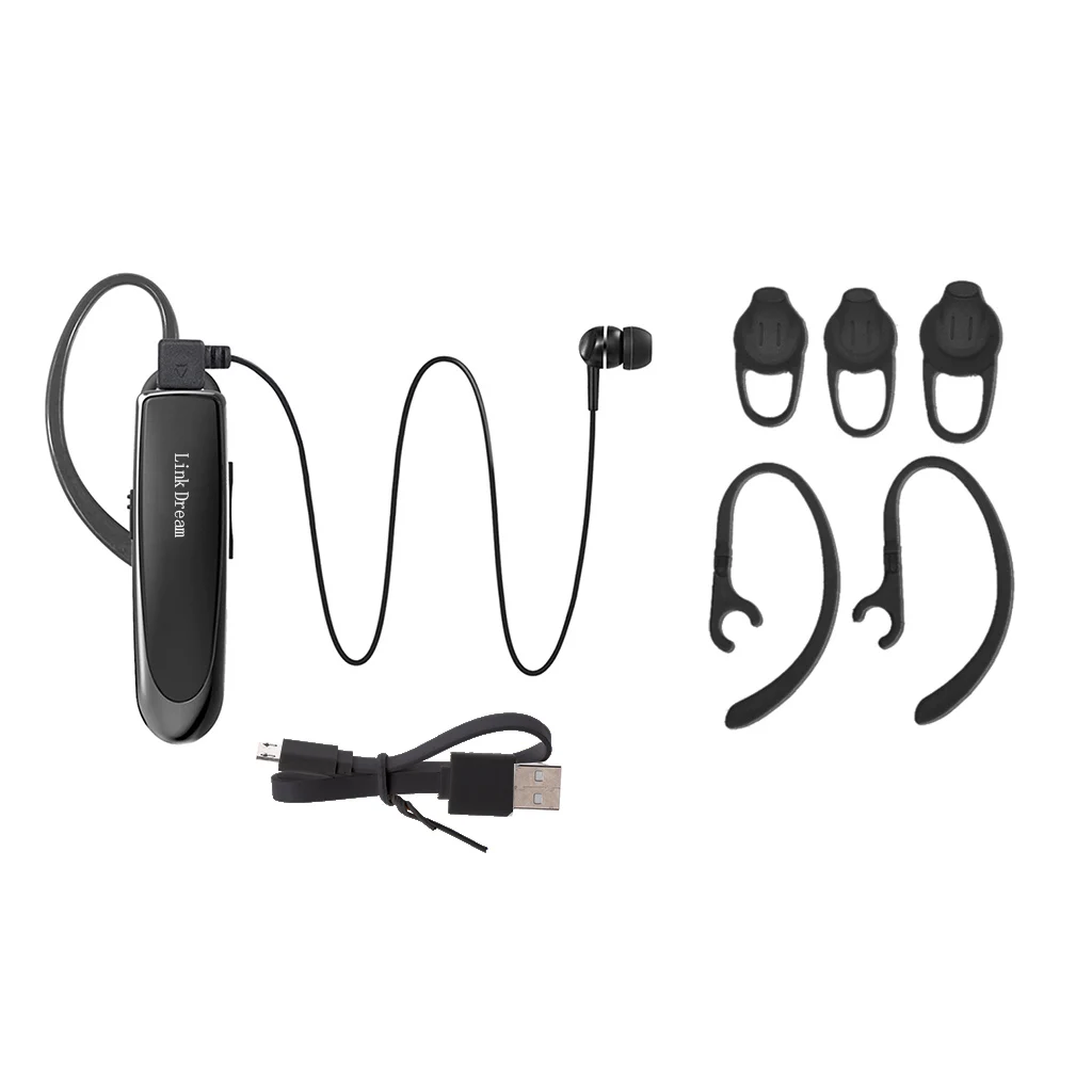 Беспроводные Bluetooth наушники, гарнитура BT4.0 CSR4.0 с шумоподавлением, микрофон для вождения и путешествий, Новинка - Цвет: Черный