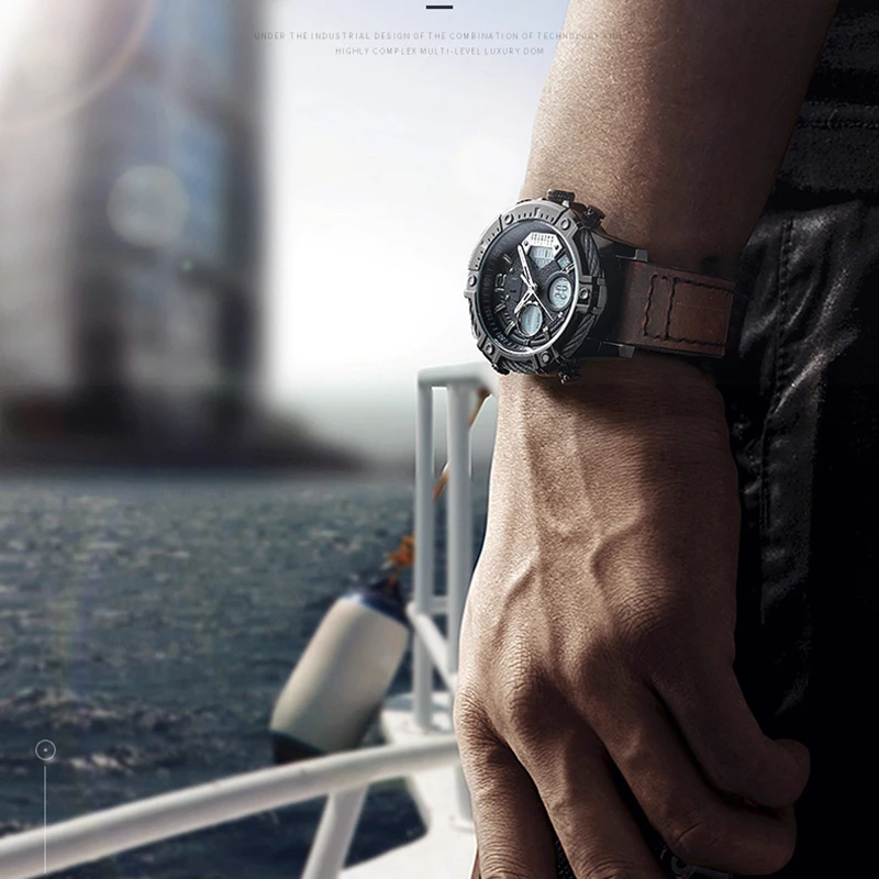 Модные мужские большие часы светящиеся 50 метров водонепроницаемые кварцевые наручные часы многофункциональные студенческие спортивные Mele часы с хронографом Новинка
