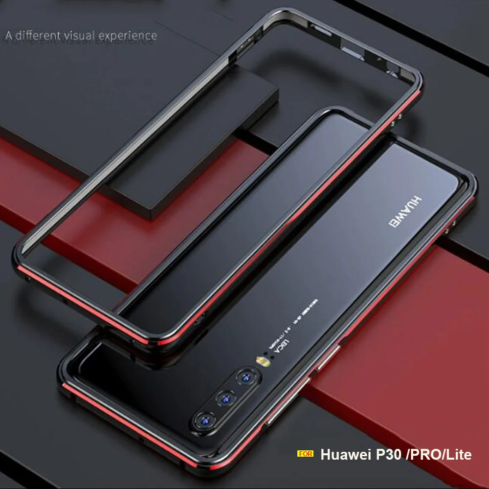 Skup Dla Huawei P30 Pro case luksusowy oryginalny błyszczący zderzak aluminiowy obudowa ochronna P30 Lite obudowa metalowa rama P30 case coque cover