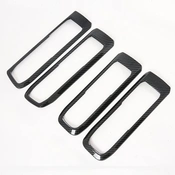 

For Ford Explorer 2020 4PCS Carbon Fiber ABS Chrome Car Door Handle Bowl Protector Cover Trim Moldings Car Styling Accessories
