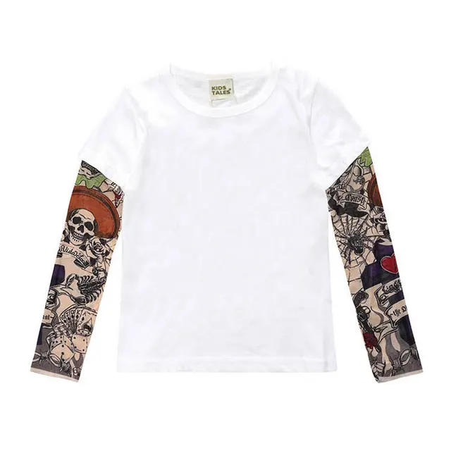 New Novelty Tattoo 2-7Year Long Sleeve Children T-Shirts Cotton Boys T Shirt Kids TShirt Autumn Kids Girls Tops Children Clothes 7764