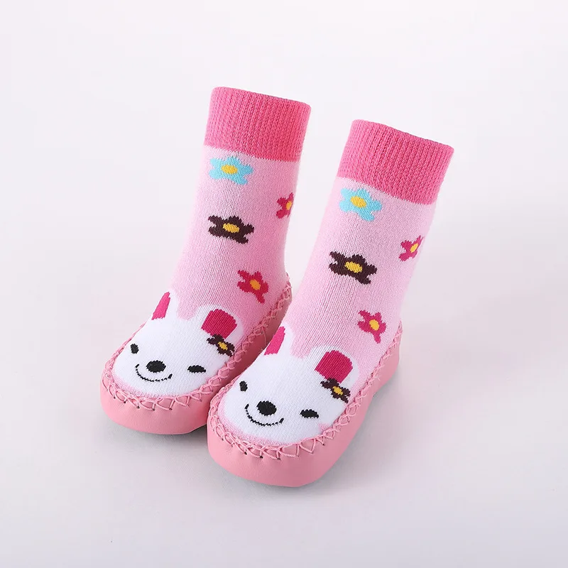 Распродажа! Детские носки для младенцев нескользящие носки-тапочки носки для маленьких мальчиков и девочек Хлопковые вязаные носки с мягкой подошвой для малышей - Цвет: 10